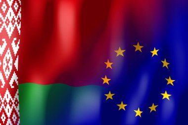 Beyaz Rusya ve Avrupa Birliği bayrakları