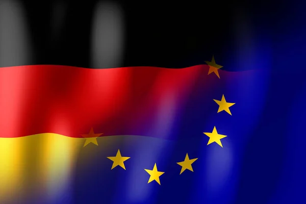 Tyskland Och Flaggor — Stockfoto