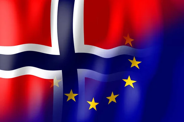 Norsko Evropská Unie — Stock fotografie