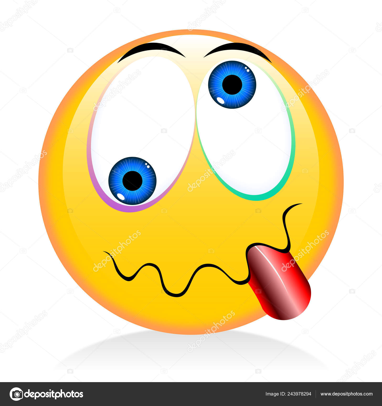 Yellow Emoji Crazy Funny Face ⬇ Stock Photo Image By © 3dgenerator
