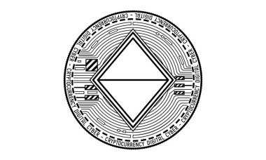 Ethereum Döviz Alım - beyaz arka plan üzerinde izole