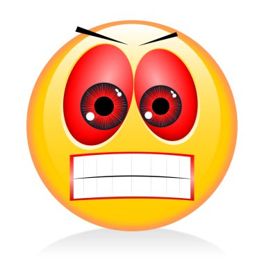 Emoji, ifade - saldırganlık - komik surat