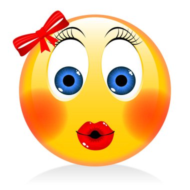 Sarı emoji - kadın, kız