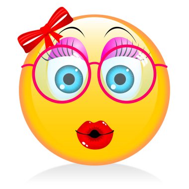 Sarı emoji - kadın, kız