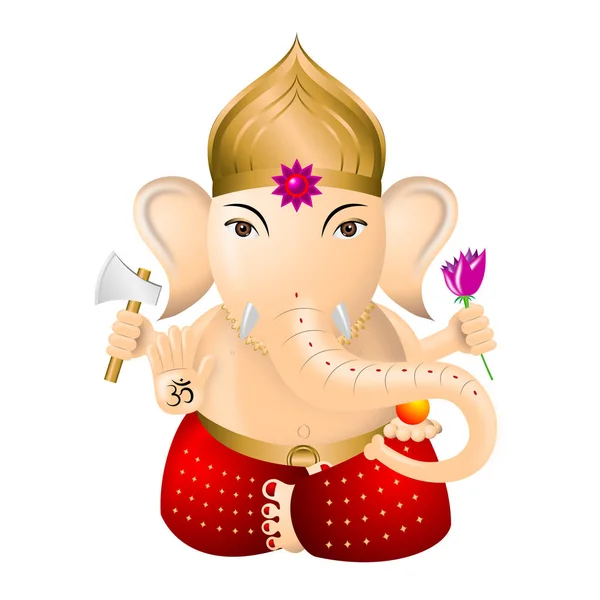 Ganesha 印度神 白色背景 — 图库照片