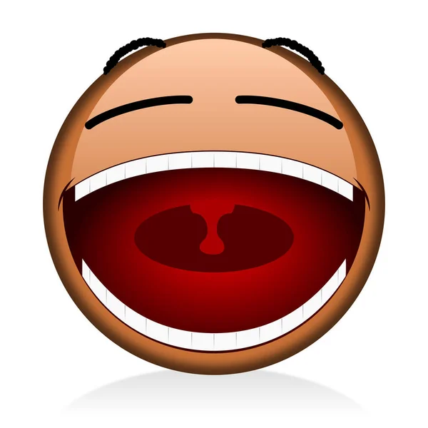 Emoji Nero Ridere Faccia Divertente — Foto Stock