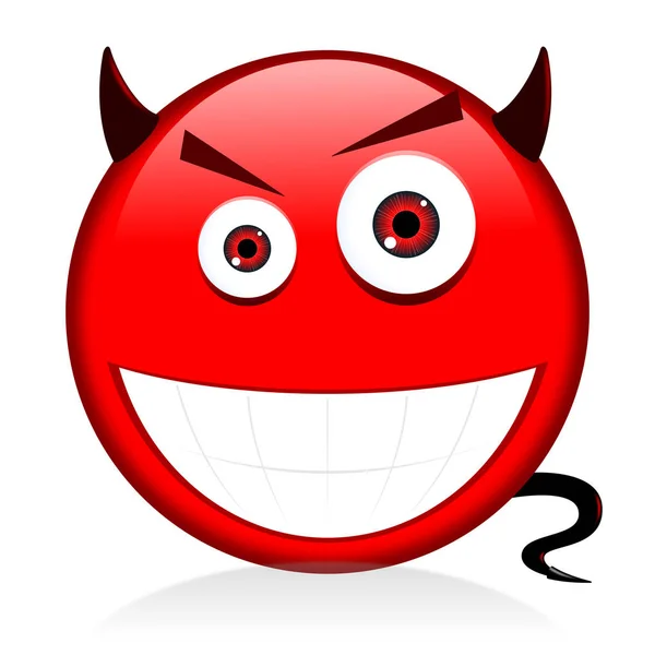 Emoji Emoticon Devil Funny Face — Stock Photo, Image