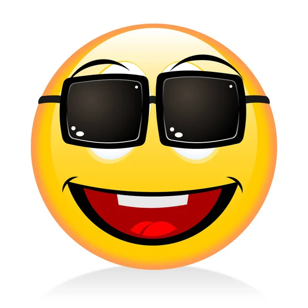 Emoji Emoticon Сонцезахисні Окуляри Смішне Обличчя — стокове фото