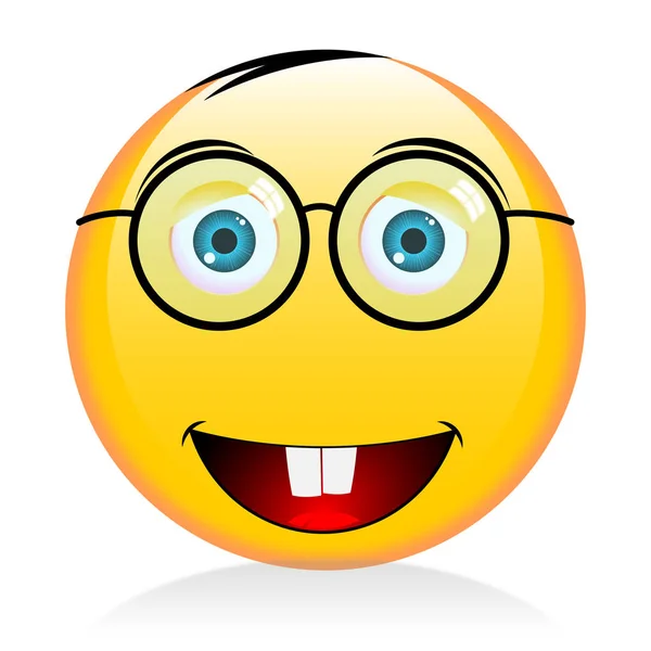Emoji Emoticono Nerd Cara Divertida — Foto de Stock