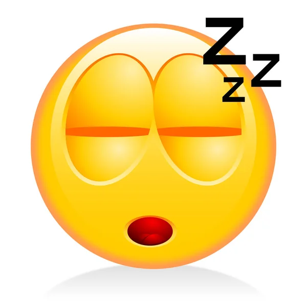 Emoji Emoticon Dormir Cara Engraçada — Fotografia de Stock