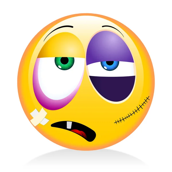 Emoji Uttryckssymbol Slagen Upp — Stockfoto