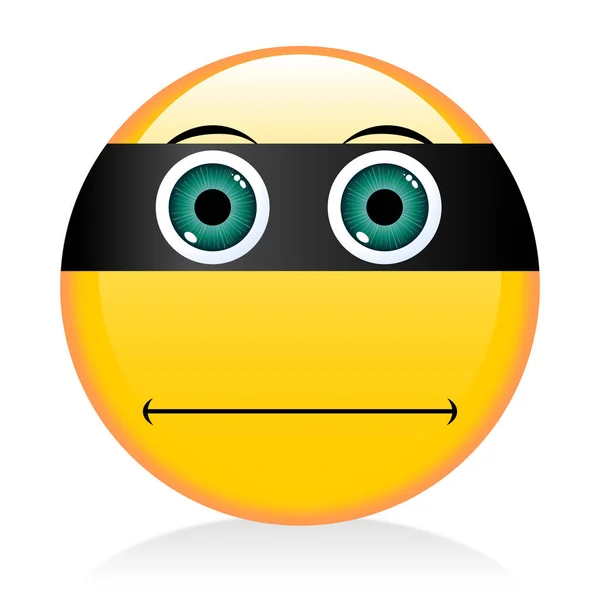 Emoji Emoticono Ladrón Cara Divertida —  Fotos de Stock