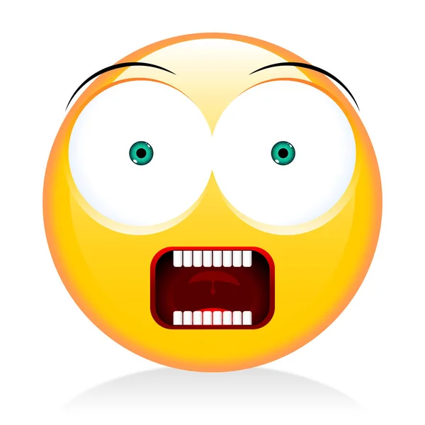 Emoji Emoticon Spaventato Faccia Divertente — Foto Stock