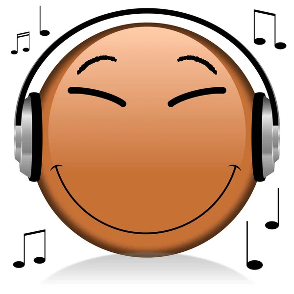 Emoji Negro Emoticonos Música — Foto de Stock