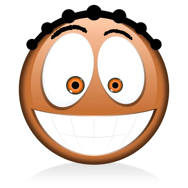 Czarny Emoji Emotikony Uśmiecha Się — Zdjęcie stockowe