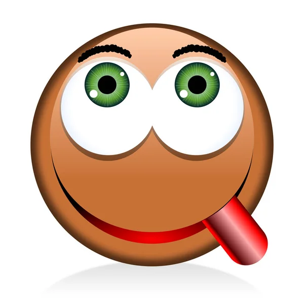 Emoji Nero Emoticon Felice — Foto Stock