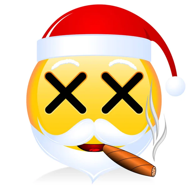 Santa Claus Emoji Emotikony — Zdjęcie stockowe