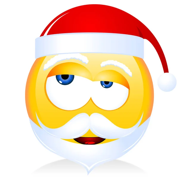 Papai Noel Emoji Emoticon — Fotografia de Stock