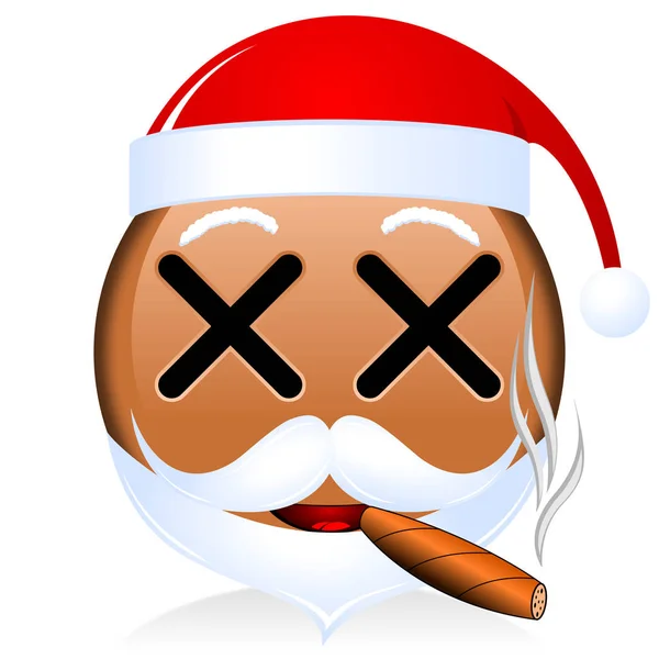 Black Santa Claus Emoji — Stock Photo, Image