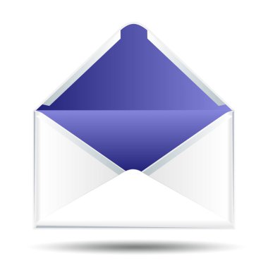 Posta illüstrasyon - beyaz arka plan üzerinde izole