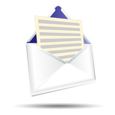 Posta illüstrasyon - beyaz arka plan üzerinde izole