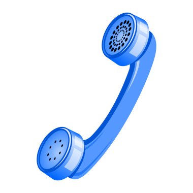 Telefon işleyicisi - beyaz arka plan üzerinde izole