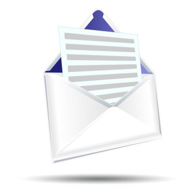 Posta illüstrasyon - beyaz arka plan üzerinde izole