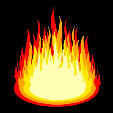 İllüstrasyon - siyah arka plan ateş