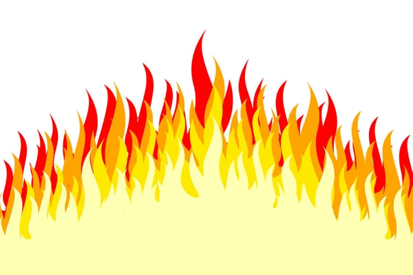 Fire Illustration White Background — Stock Photo, Image