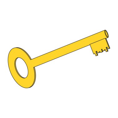 Anahtar illüstrasyon, beyaz arka plan