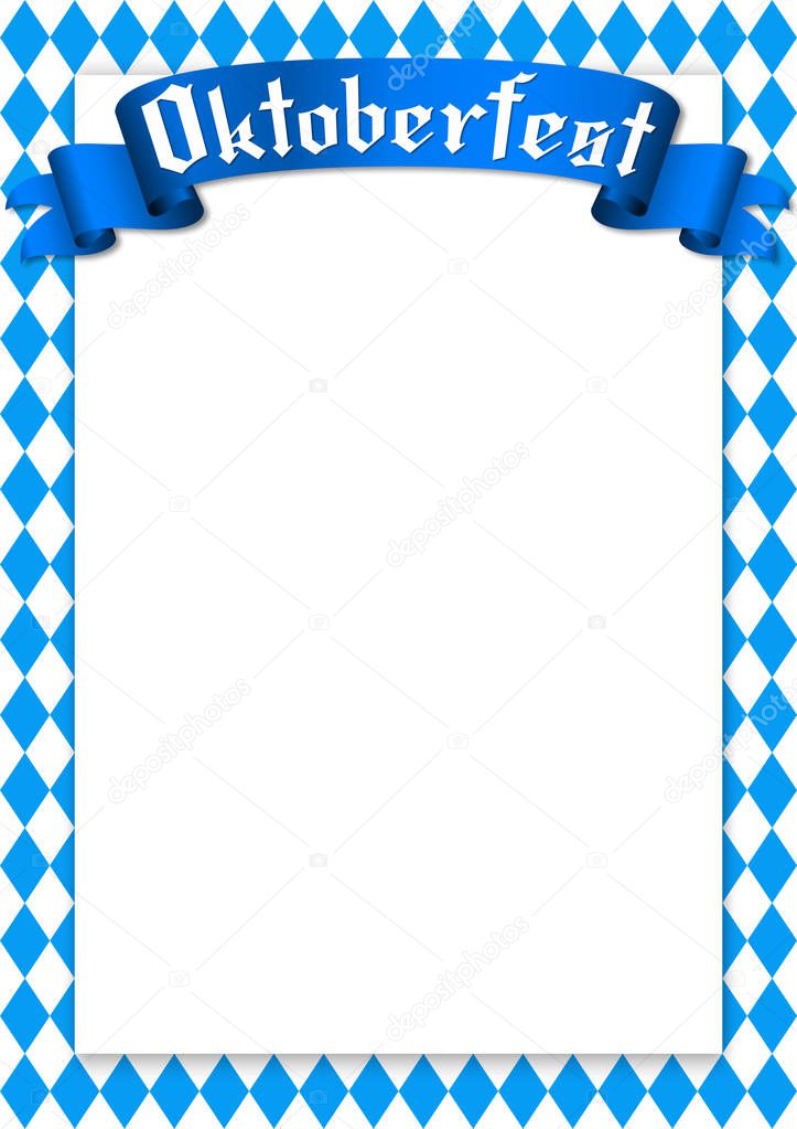 Oktoberfest frame - place to write sth on it.