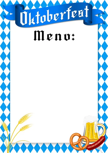 Oktoberfest Menu Afbeelding Sjabloon — Stockfoto