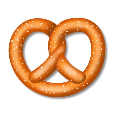 Tuzlu kraker illüstrasyon, beyaz arka plan