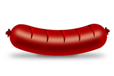 Sosis illüstrasyon, beyaz arka plan