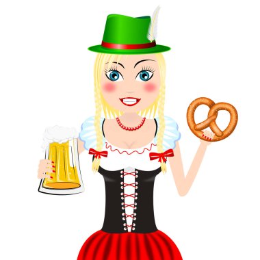Oktoberfest garson şapka çizim ile