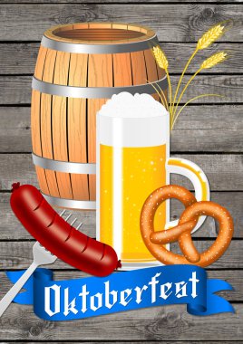 Oktoberfest - poster, pankart - illüstrasyon