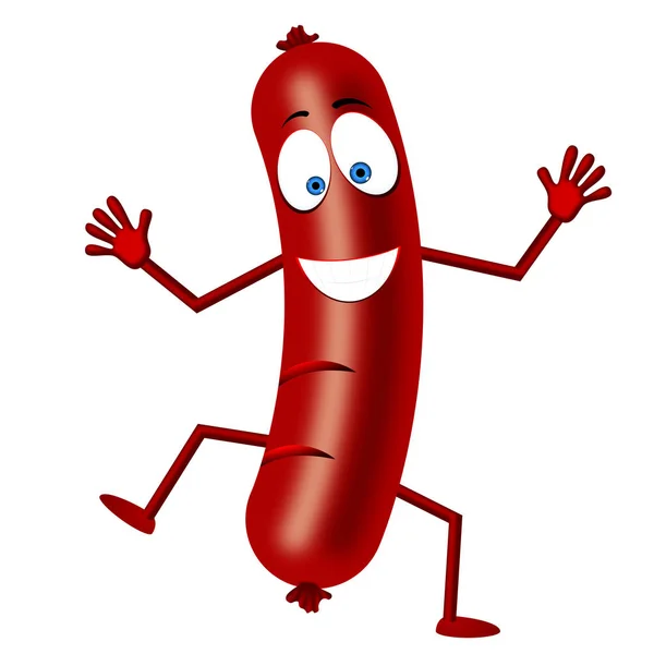 Happy sausage - cartoon character