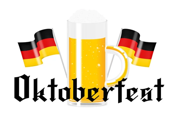 Oktoberfest Bandera Alemania Cerveza —  Fotos de Stock