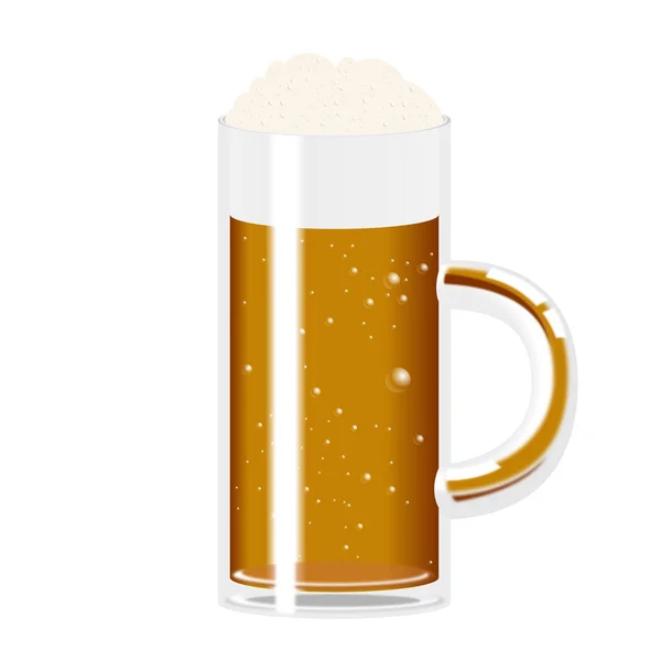 Pint Bier Illustration Geïsoleerd Witte Achtergrond — Stockfoto