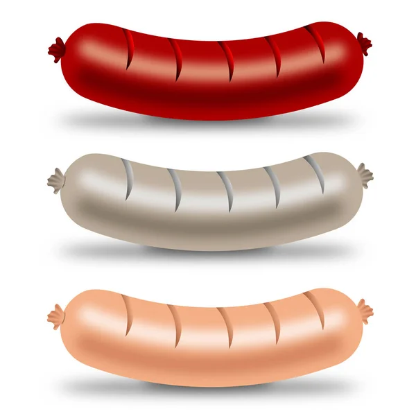 Sausages Illustration White Background — Stock Photo, Image