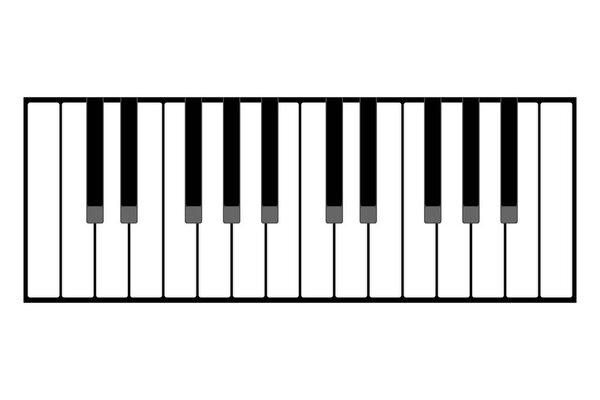 Accordion keyboard illustration - isolated on white background