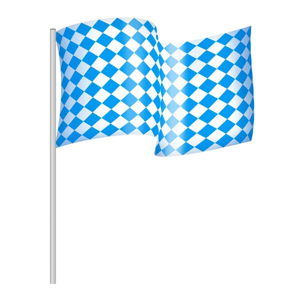 Bayern Flagga Isolerad Vit Bakgrund — Stockfoto