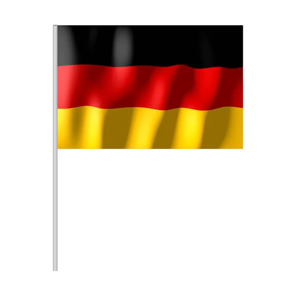 Tyska Flaggan Illustration Vit Bakgrund — Stockfoto