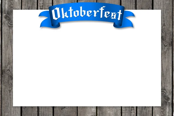 Oktoberfest Cornice Con Sfondo Legno — Foto Stock