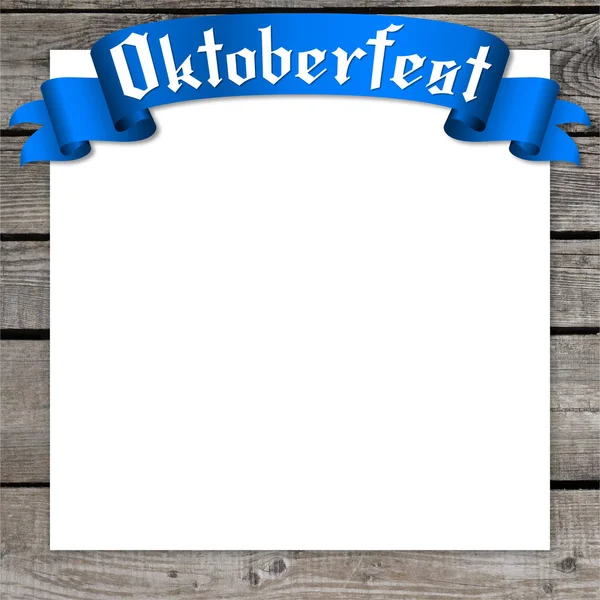 Oktoberfest Rám Dřevěnou Pozadí — Stock fotografie