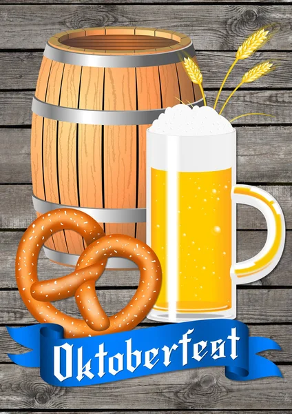 Oktoberfest Plakát Plakát Ilustrace — Stock fotografie