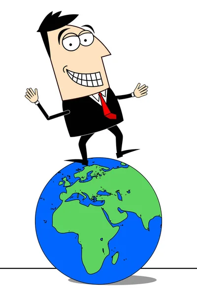 Affärsman Jorden Clipart — Stockfoto