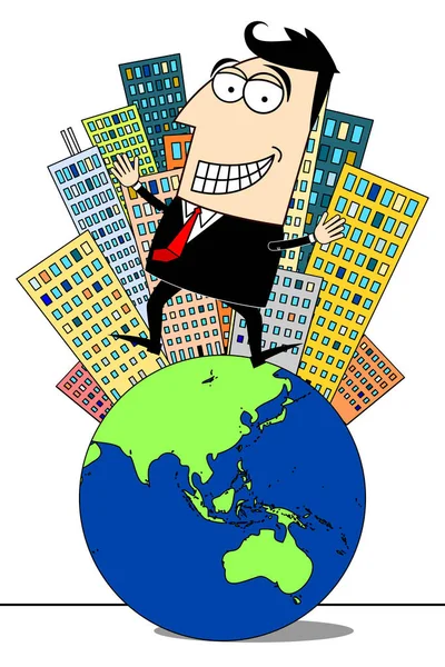 Businessman, Earth clip-art