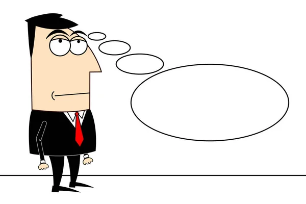Businessman Thinking Bubble Illustration — Stock Photo, Image
