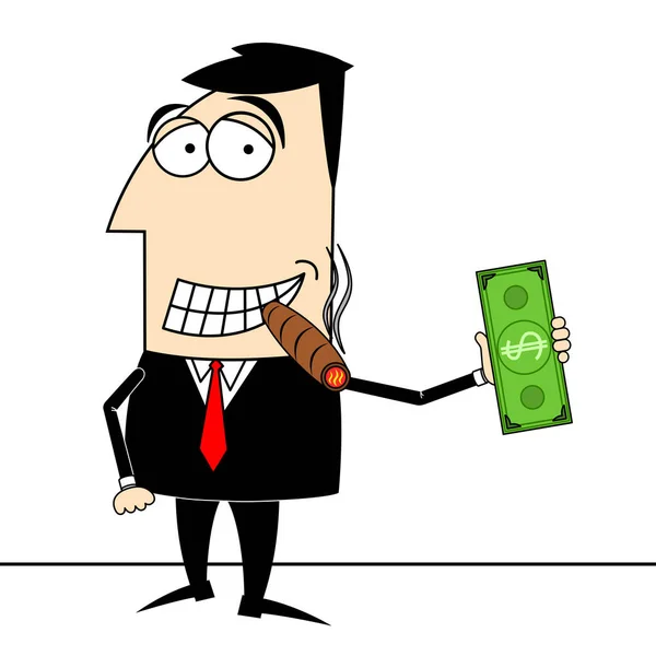 Businessman Dollars Clip Art — Stock Photo, Image